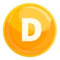 Complex vitamin d icon, cartoon style