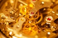 Complex watch movement close-up