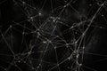 Complex web of interconnected lines and points creates an abstract representation of technology and networking dynamics Royalty Free Stock Photo