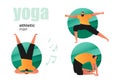 Complex of yoga asanas and stretching exercises