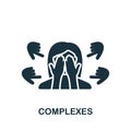 Complexes icon. Monochrome simple Psychology icon for templates, web design and infographics