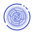 Complexity, Business, Challenge, Concept, Labyrinth, Logic, Maze Blue Dotted Line Line Icon Royalty Free Stock Photo