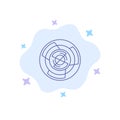 Complexity, Business, Challenge, Concept, Labyrinth, Logic, Maze Blue Icon on Abstract Cloud Background