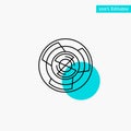 Complexity, Business, Challenge, Concept, Labyrinth, Logic, Maze turquoise highlight circle point Vector icon Royalty Free Stock Photo