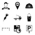 Complexity icons set, simple style Royalty Free Stock Photo