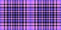 Complexity pattern texture fabric, graphical background seamless textile. Pretty check plaid vector tartan in black and indigo