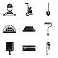 Complexity work icons set, simple style Royalty Free Stock Photo