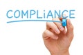 Compliance Blue Marker Royalty Free Stock Photo