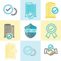In Compliance Graphic Icon Set
