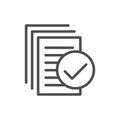 In Compliance Icon with paper, checks & list Royalty Free Stock Photo