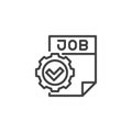 Compliance jobs line icon