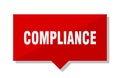 Compliance red tag Royalty Free Stock Photo