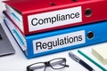 Compliance And Regulation Folder On Office Desk