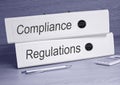 Compliance and Regulations Binders Royalty Free Stock Photo