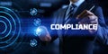 Compliance rules regulation policy law. Business technology concept Royalty Free Stock Photo