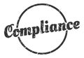 compliance sign. compliance round vintage stamp.