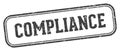 compliance stamp. compliance rectangular stamp on white background