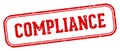 compliance stamp. compliance rectangular stamp on white background