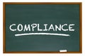 Compliance Training Education Rules Laws Chalkboard Royalty Free Stock Photo