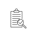 Compliance vector line icon, quality check