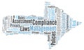 Compliance word cloud Royalty Free Stock Photo