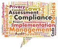 Compliance word cloud Royalty Free Stock Photo