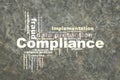 Compliance word cloud Royalty Free Stock Photo