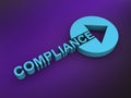 compliance word on purple