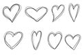 Complicate heart line draw Royalty Free Stock Photo