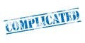 Complicated blue stamp Royalty Free Stock Photo