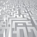 Complicated labyrinth corridors Royalty Free Stock Photo