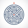 Complicated labyrinth vector icon Royalty Free Stock Photo