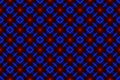 Complicated pattern of blue and red squares