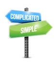 Complicated, simple road sign illustrations design Royalty Free Stock Photo