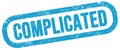 COMPLICATED, text written on blue stamp sign Royalty Free Stock Photo