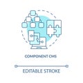 Component CMS turquoise concept icon Royalty Free Stock Photo