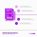 Component, data, design, hardware, system Infographics Template for Website and Presentation. GLyph Purple icon infographic style