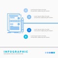 Component, data, design, hardware, system Infographics Template for Website and Presentation. Line Blue icon infographic style