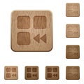 Component fast backward wooden buttons