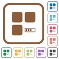 Component processing simple icons Royalty Free Stock Photo