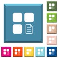 Component properties white icons on edged square buttons