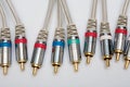 Component video and audio cable Royalty Free Stock Photo