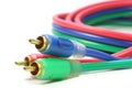 Component video cable 3 RCA jack Royalty Free Stock Photo