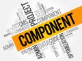 Component word cloud collage Royalty Free Stock Photo