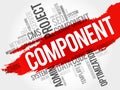 Component word cloud Royalty Free Stock Photo