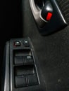 Components of a car, which is on the right side of the car door, namely the handle or car door opener Royalty Free Stock Photo