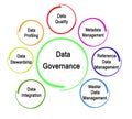 Components of Data Governance Royalty Free Stock Photo