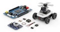 Components include a microcontroller board sensor module drone like Royalty Free Stock Photo