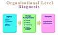 Components of Organisational Level Diagnosis Royalty Free Stock Photo