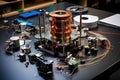 components of a quantum radar system on table